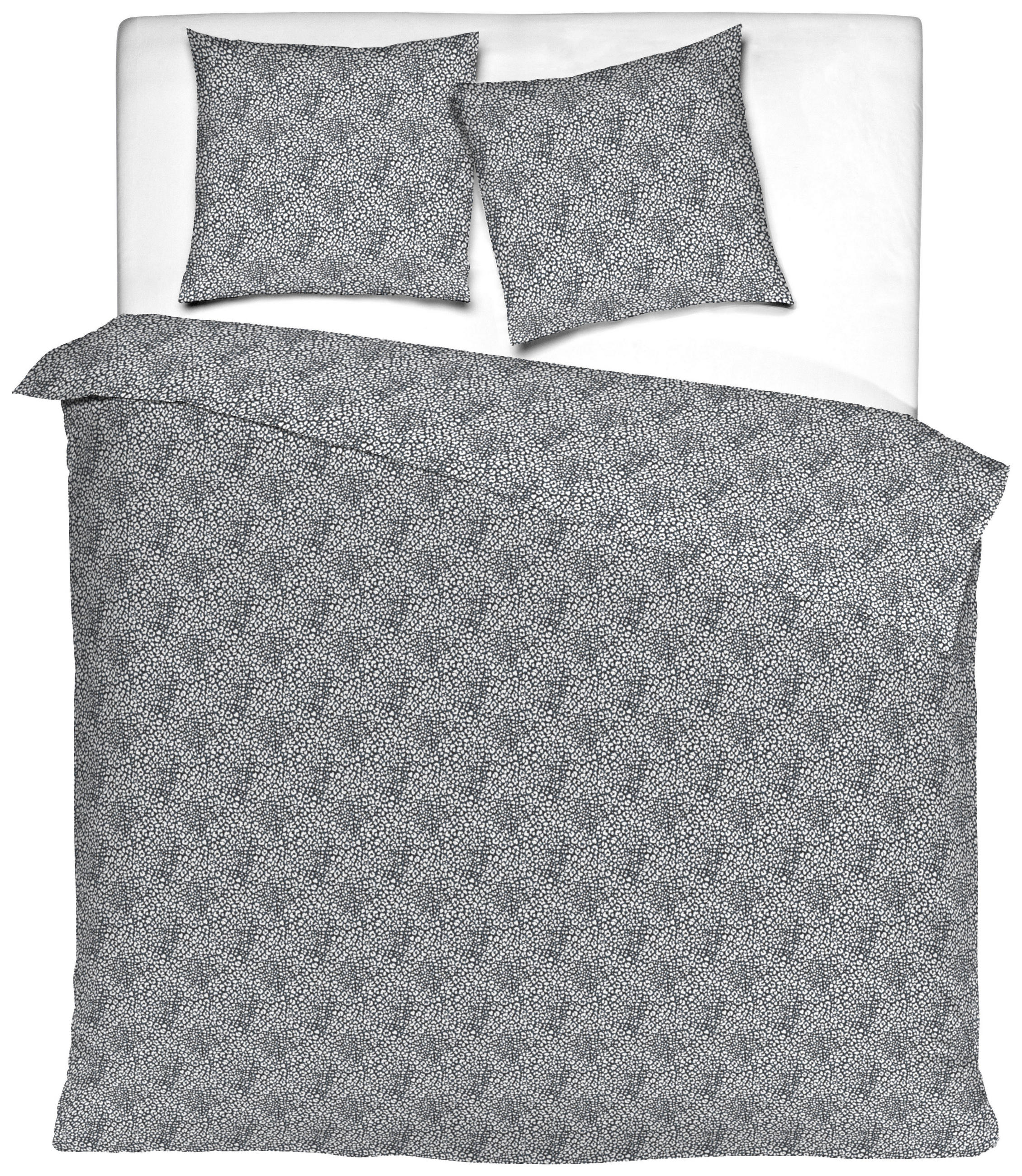 BETTWÄSCHESET 3-teilig Panther Satin 200/210 cm  - Weiss/Schwarz, Basics, Textil (200/210cm) - Novel