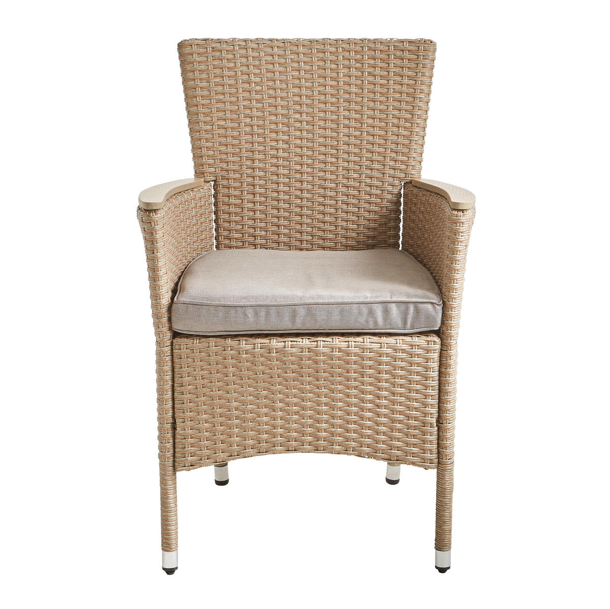 GARTENTISCHGRUPPE beschichtet Stahl  - Braun, MODERN, Kunststoff/Textil - Ambia Garden