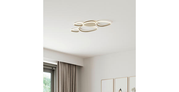 LED-DECKENLEUCHTE Acrux 90,5/52/4 cm  - Sandfarben, Design, Kunststoff/Metall (90,5/52/4cm) - Novel