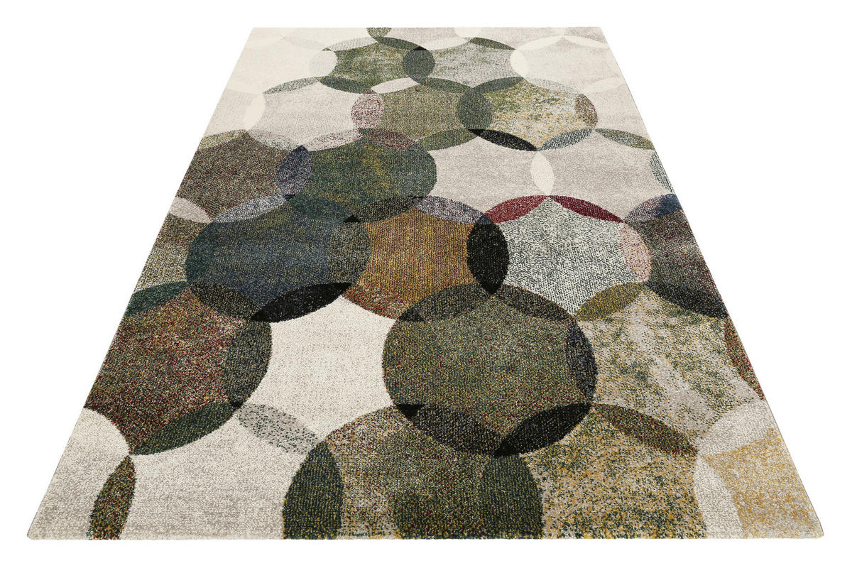 WEBTEPPICH 133/200 cm Modernina Grün, Multicolor, Dunkelgrün, Olivgrün  - Dunkelgrün/Multicolor, KONVENTIONELL, Textil (133/200cm) - Esprit
