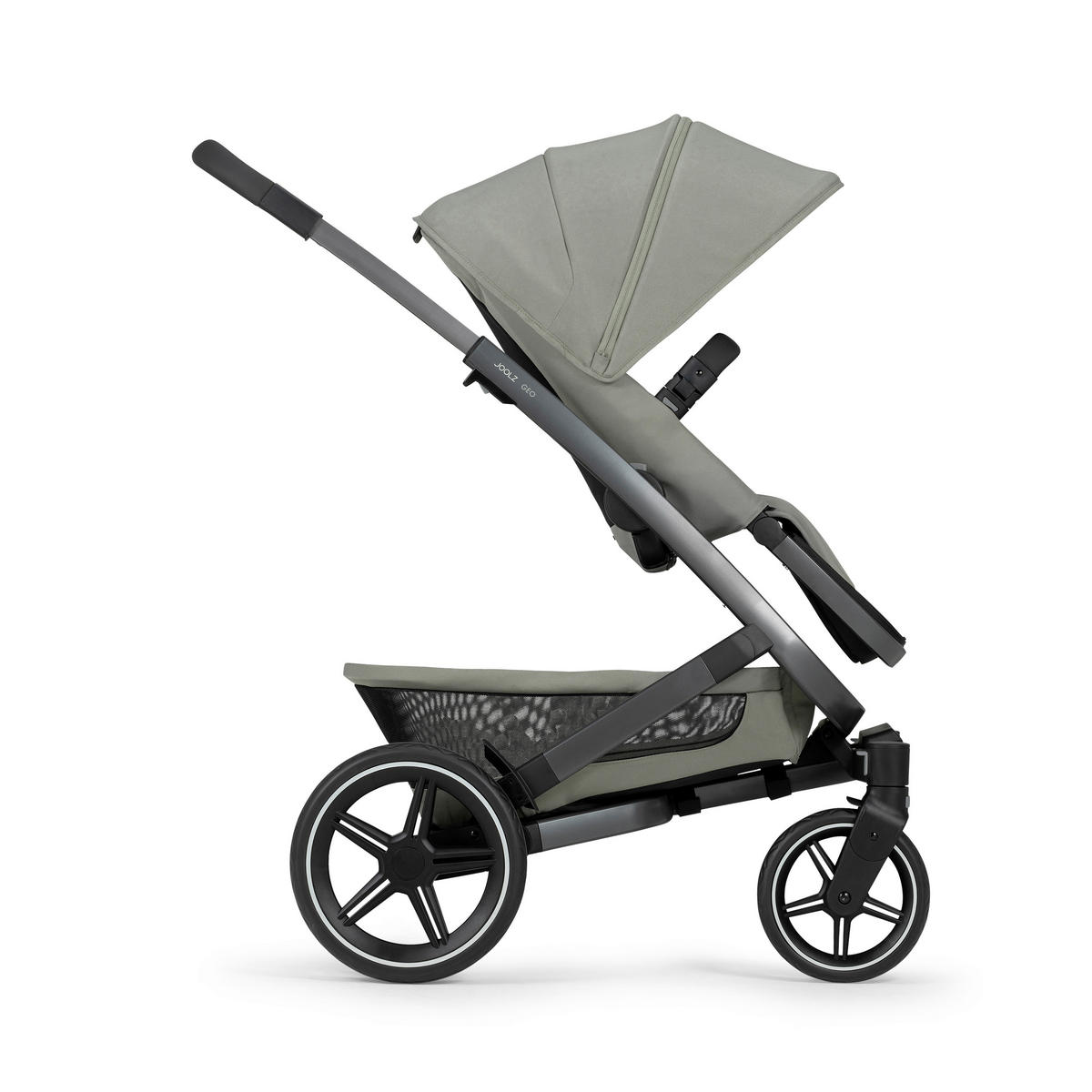 KINDERWAGENSET  Geo3 Mono  Sage Green  - Pastellgrün/Grau, Basics, Textil/Metall (60/92-113/77-105cm) - Joolz