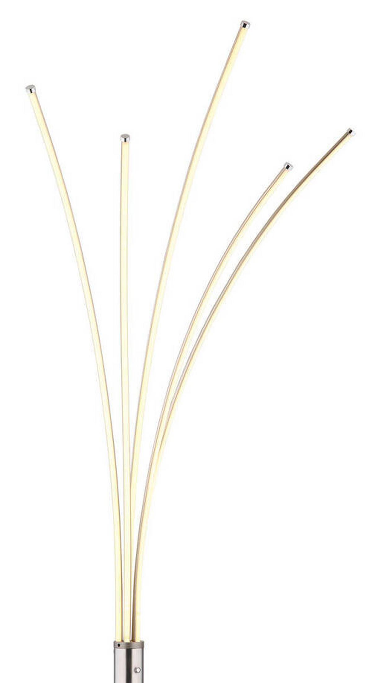 LED-STEHLEUCHTE - Chromfarben/Opal, Design, Kunststoff/Metall (56/187cm)