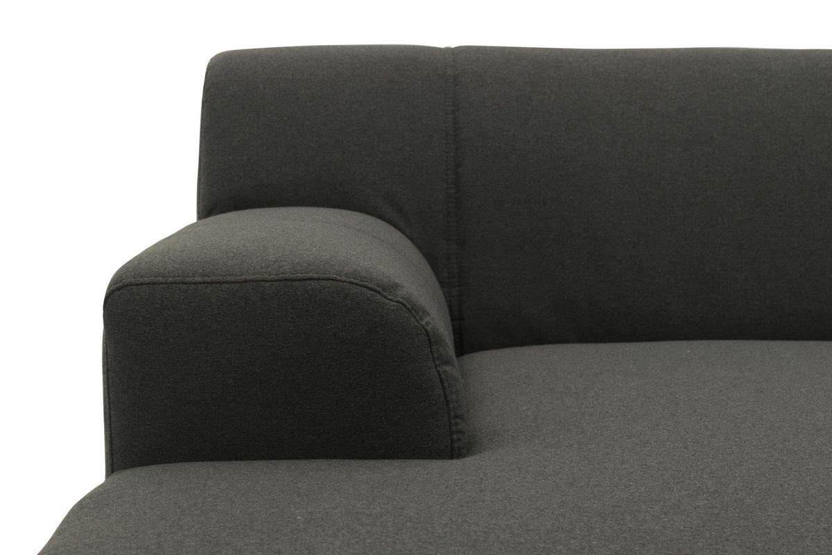 ECKSOFA TINOS Anthrazit Webstoff  - Beige/Anthrazit, Basics, Textil (273/157cm) - MID.YOU