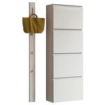 GARDEROBE 90/185/33 cm  - Weiß, Design, Glas/Holzwerkstoff (90/185/33cm) - Moderano