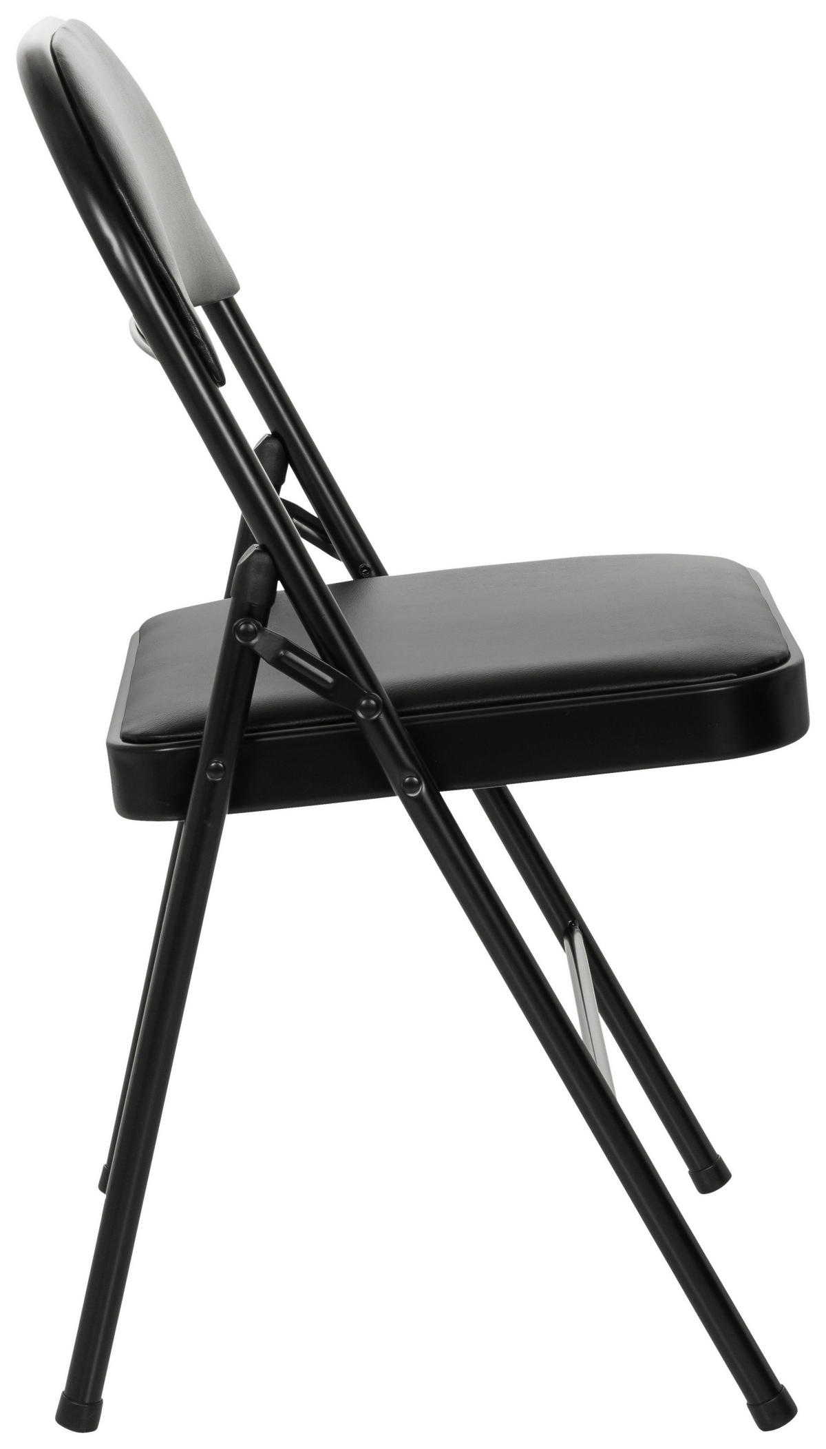 KLAPPSTUHL Schwarz  - Schwarz, MODERN, Kunststoff/Metall (46/78/45cm) - MID.YOU
