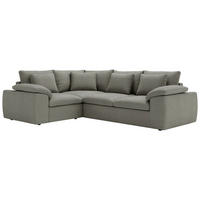 ECKSOFA Chenille Grau  - Schwarz/Grau, Design, Kunststoff/Textil (216/289cm) - Livetastic