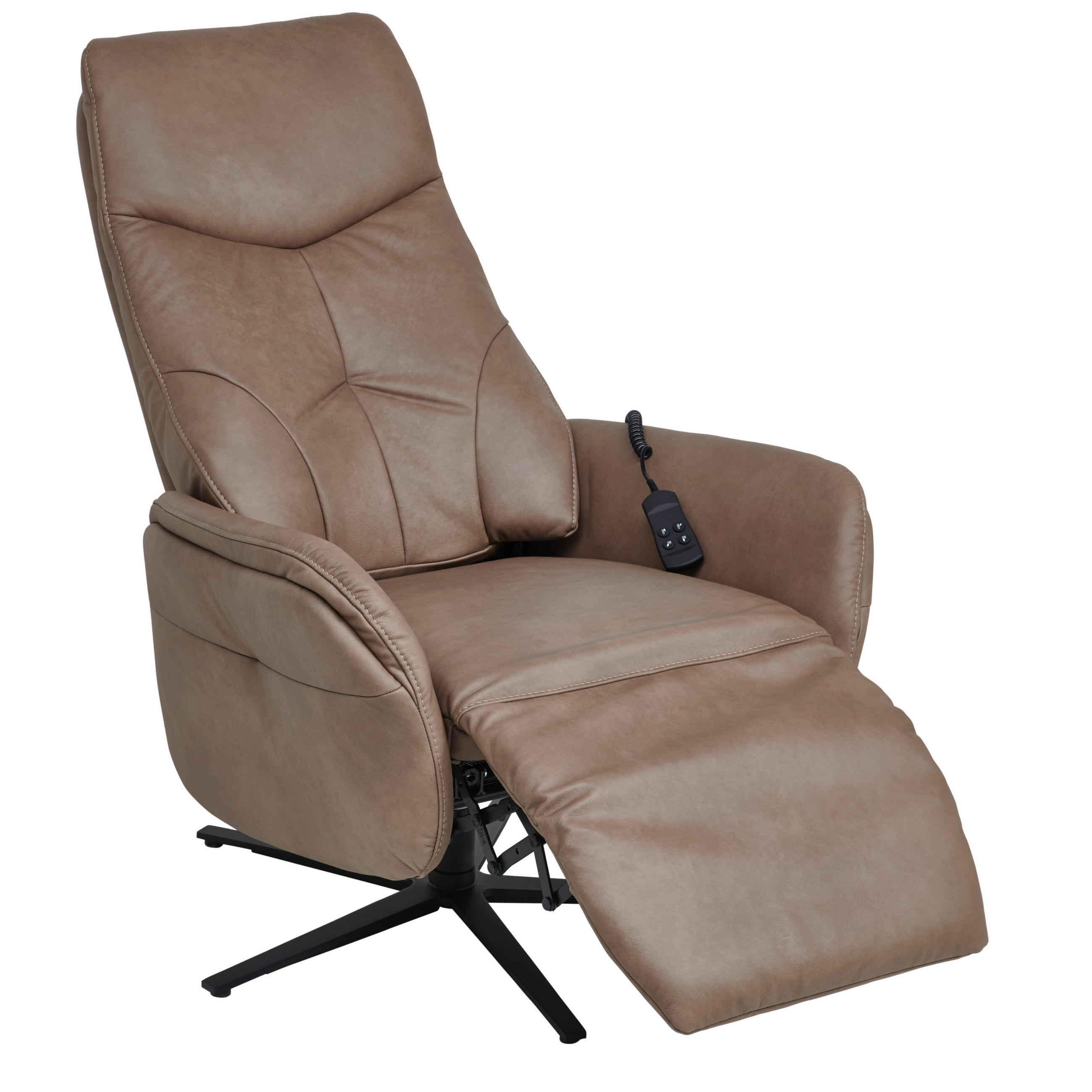 RELAXSESSEL in Textil Braun  - Anthrazit/Braun, Design, Textil/Metall (77/110/89cm) - Himolla