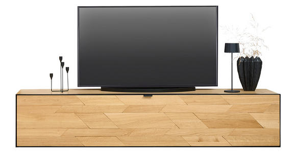 LOWBOARD  in 180/35,2/42 cm  - Wildeiche/Schwarz, Natur, Holz/Holzwerkstoff (180/35,2/42cm) - Linea Natura