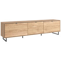 NISKA KOMODA   210,2/51/45,6 cm   boje hrasta   - tamno siva/boje hrasta, Design, drvni materijal/metal (210,2/51/45,6cm) - Livetastic