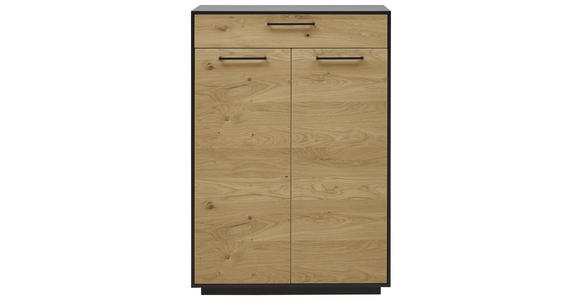 SCHUHSCHRANK 86/124/37 cm  - Eichefarben/Anthrazit, Design, Holz/Holzwerkstoff (86/124/37cm) - Dieter Knoll