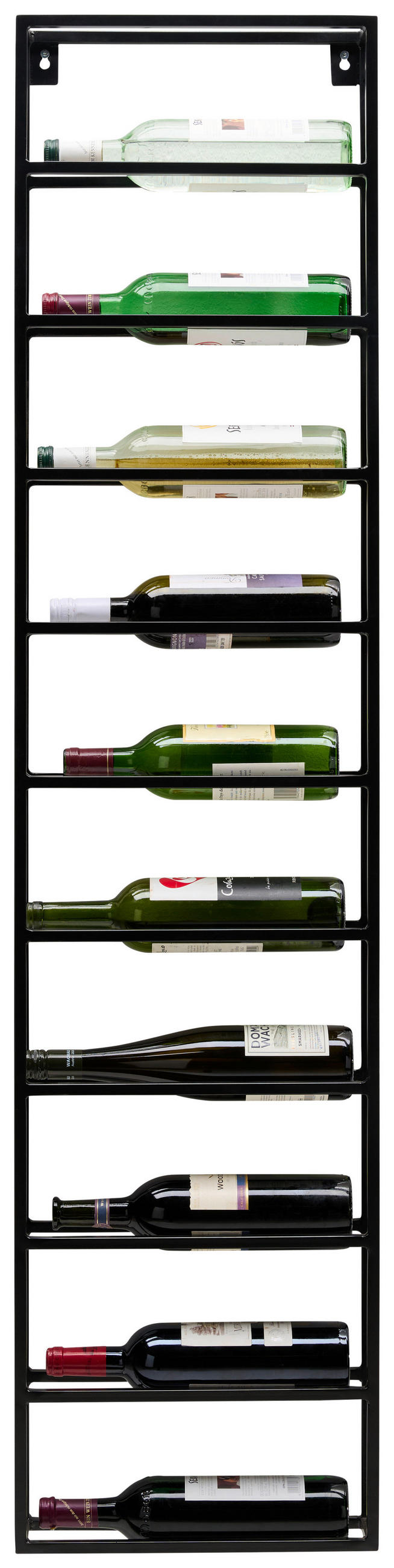 WEINREGAL 36/152/9 cm  - Schwarz, Trend, Metall (36/152/9cm) - Landscape