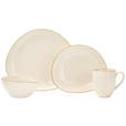 KOMBISERVICE Beige AQUA SABBIA 24-teilig 6 Personen  - Beige, Trend, Keramik - Novel