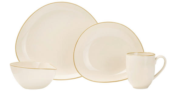 KOMBISERVICE AQUA SABBIA 24-teilig  - Beige, Trend, Keramik - Novel