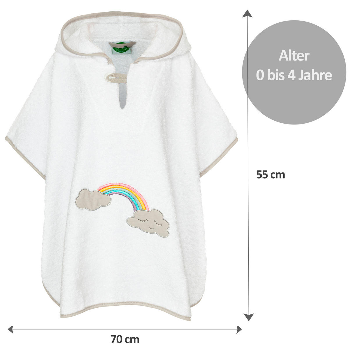 KAPUZENBADETUCH    - Grau, Basics, Textil (70/55cm)