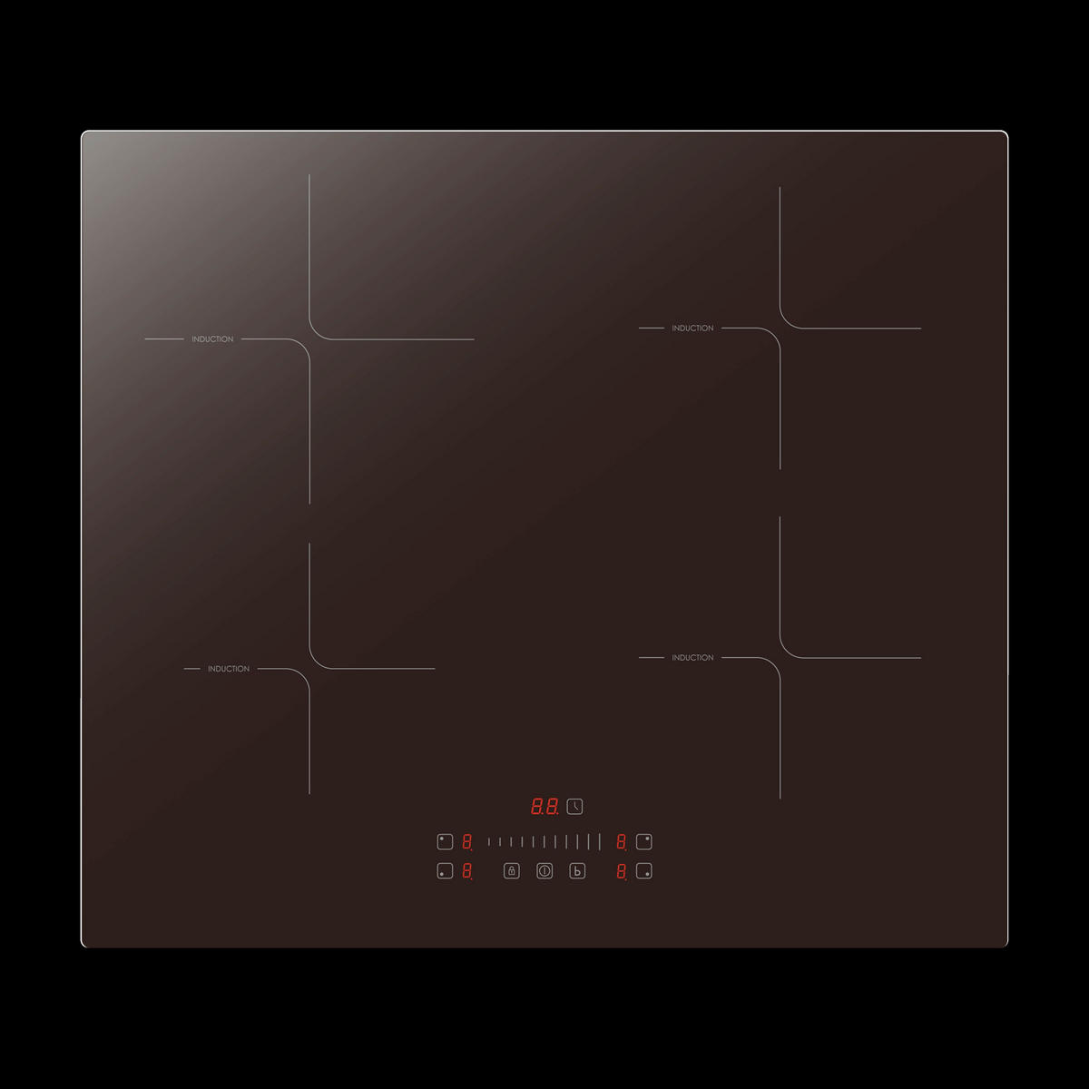 INDUKTIONSKOCHFELD  - Schwarz, Basics, Glas (59/6.2/52cm) - PKM