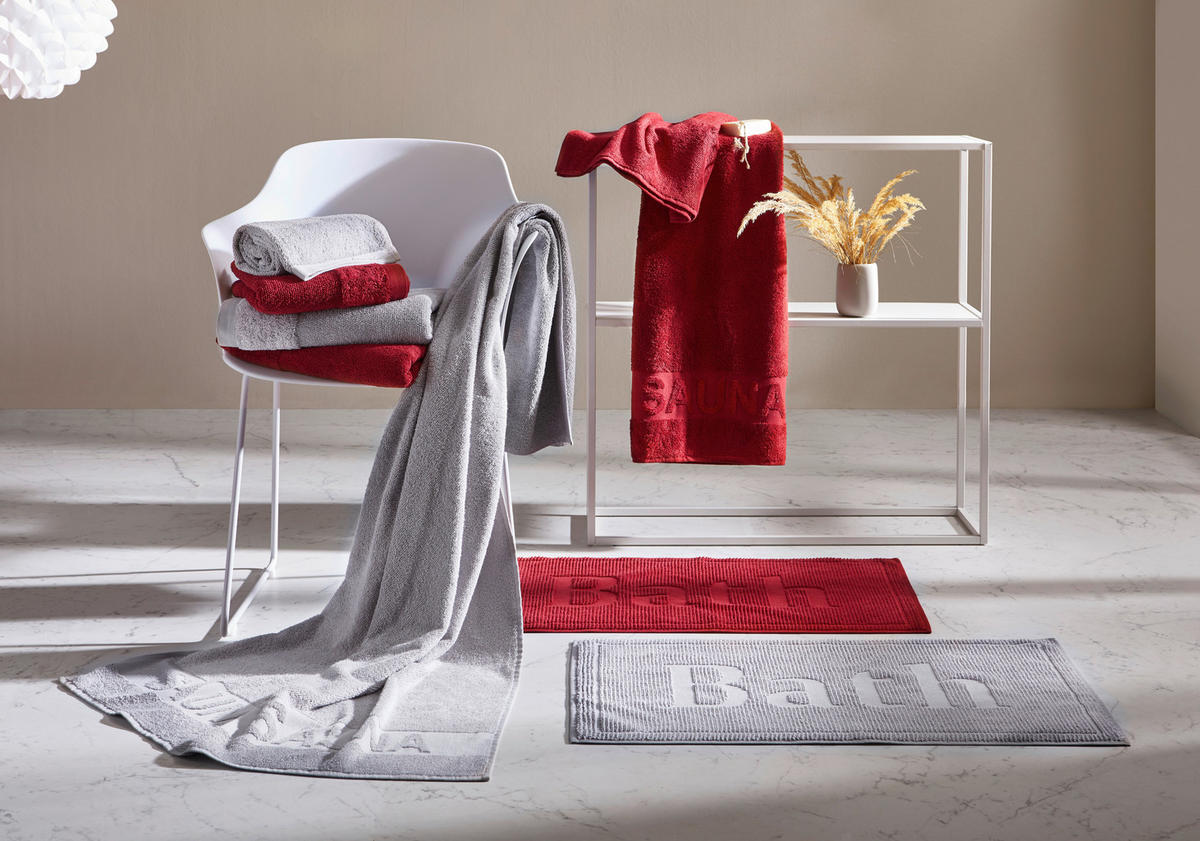 SAUNOVÁ OSUŠKA, 90/180 cm, strieborná - strieborná, Konventionell, textil (90/180cm) - Bio:Vio