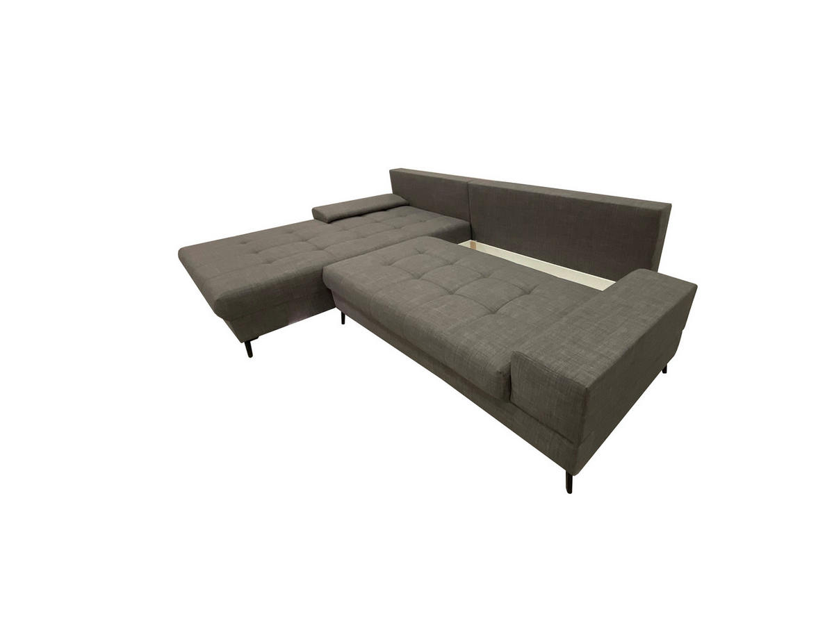 SJEDEĆA GARNITURA tekstil  tamno siva   - siva/tamno siva, Moderno, tekstil/metal (212/324cm)