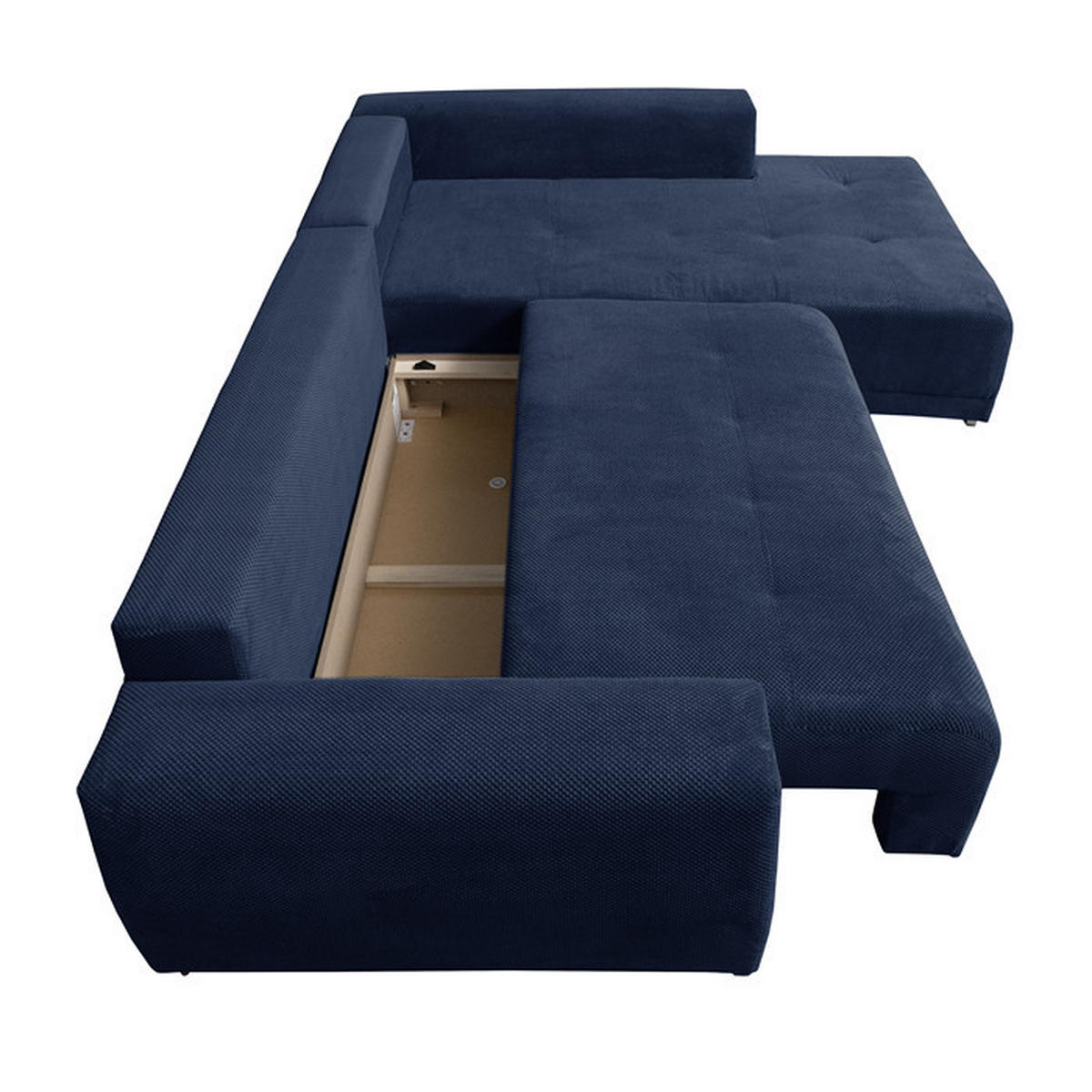 Canapea Modulară, albastru - albastru, Basics (204/92/280cm) - Carryhome