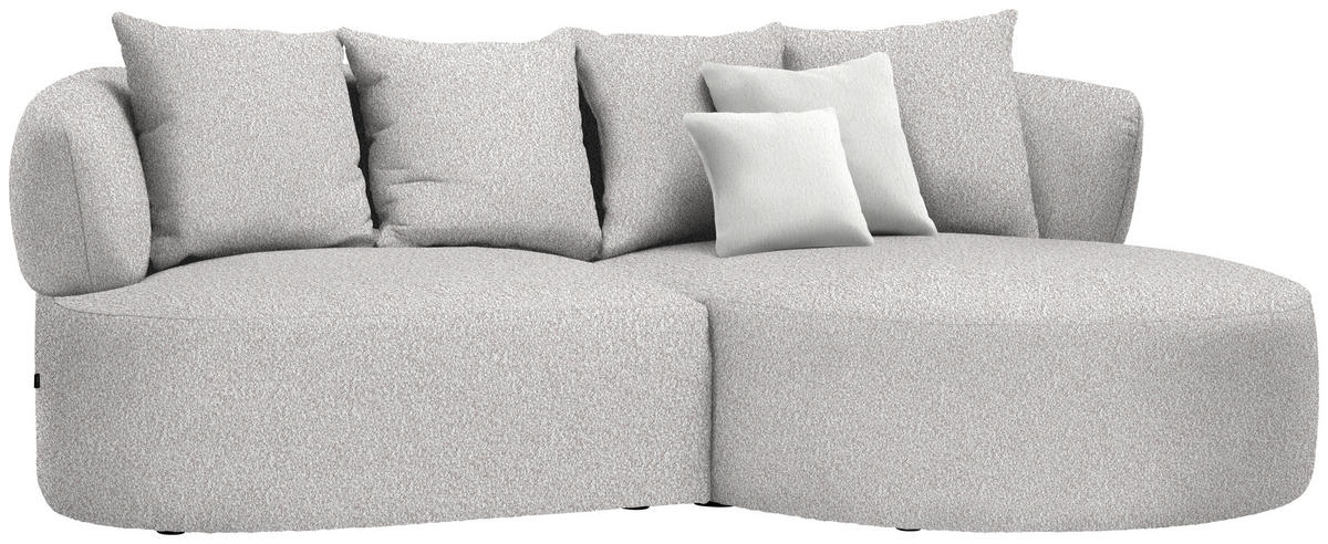 ECKSOFA  in Bouclé Beige  235/166 cm  - Beige/Creme, MODERN, Kunststoff/Textil (235/166cm) - Hom`in
