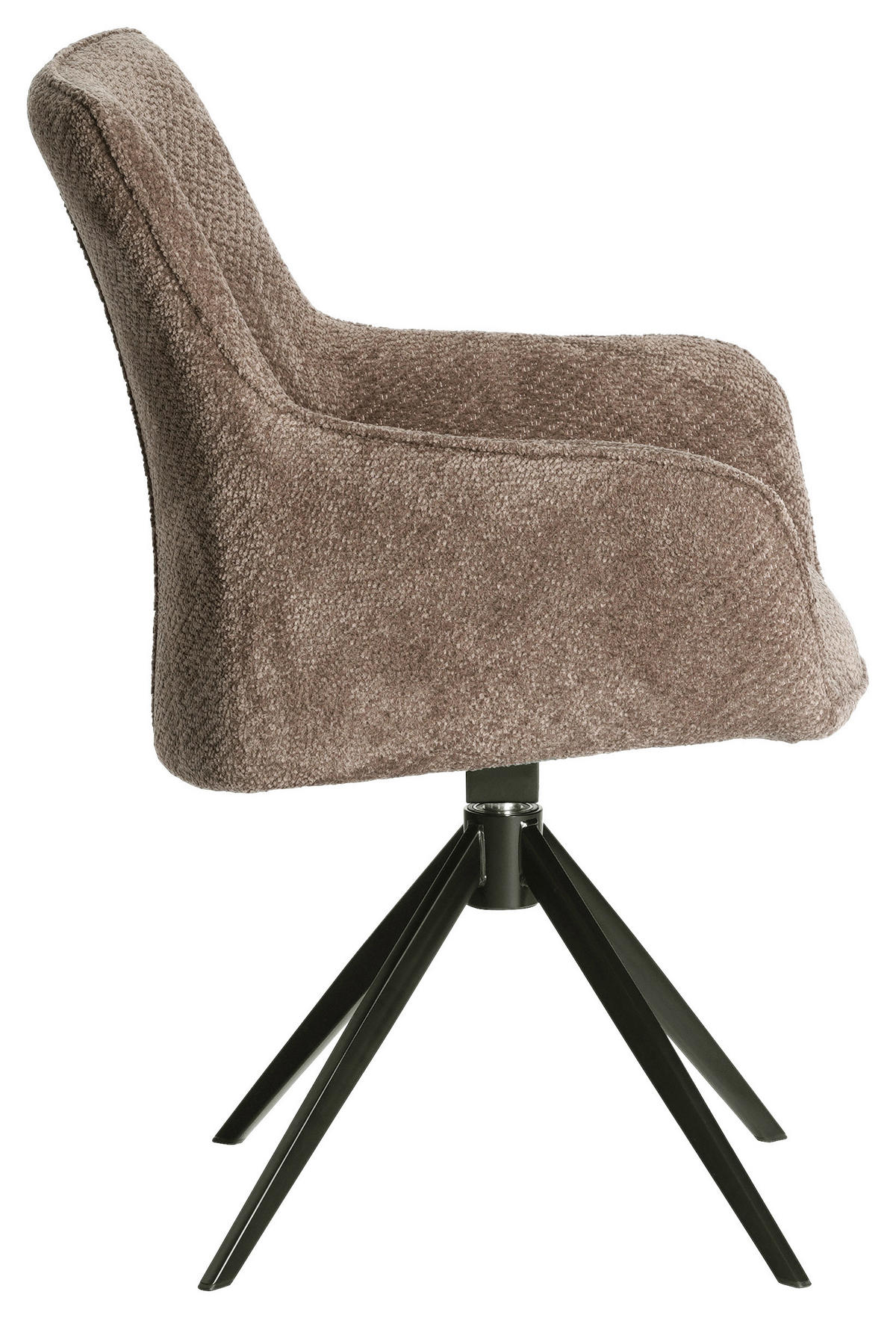 ARMLEHNSTUHL  in Eisen Webstoff  - Beige/Schwarz, Design, Textil/Metall (64/88/60cm) - Novel