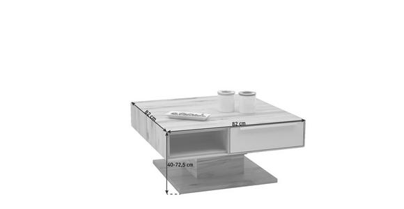 COUCHTISCH in Holz, Glas 82/82/40-72,5 cm - Schlammfarben/Buchefarben, Design, Glas/Holz (82/82/40-72,5cm) - Valnatura