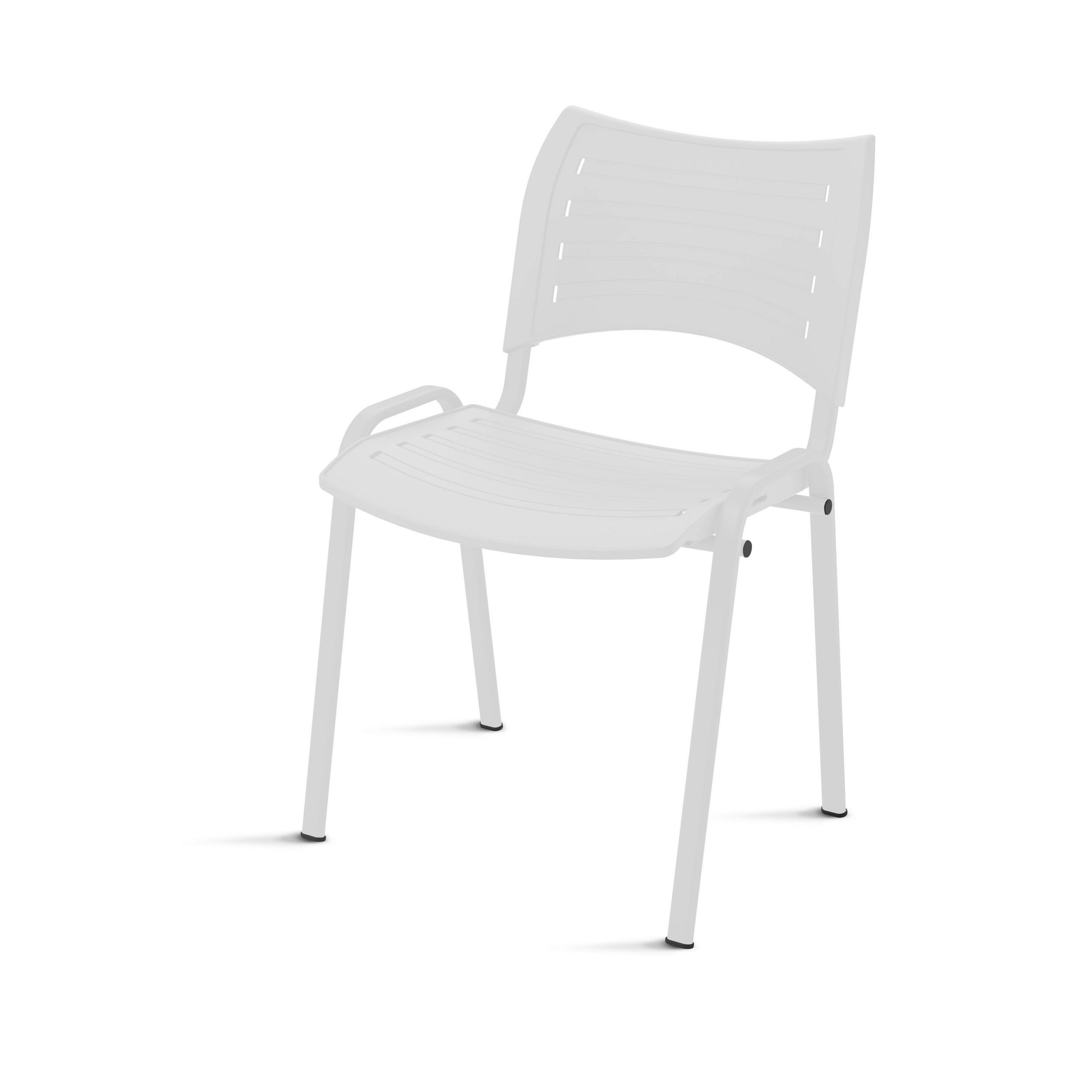 KONFERENCIJSKA STOLICA  bijela  plastika, metal  - bijela, Moderno, metal/plastika (54/80/55cm)