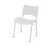 KONFERENCIJSKA STOLICA  bijela  plastika, metal  - bijela, Moderno, metal/plastika (54/80/55cm)