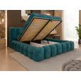 POLSTERBETT Lattenrost, Bettkasten Petrol 160/200 cm - Birkefarben/Petrol, Trend, Holz/Kunststoff (160/200cm) - Esposa