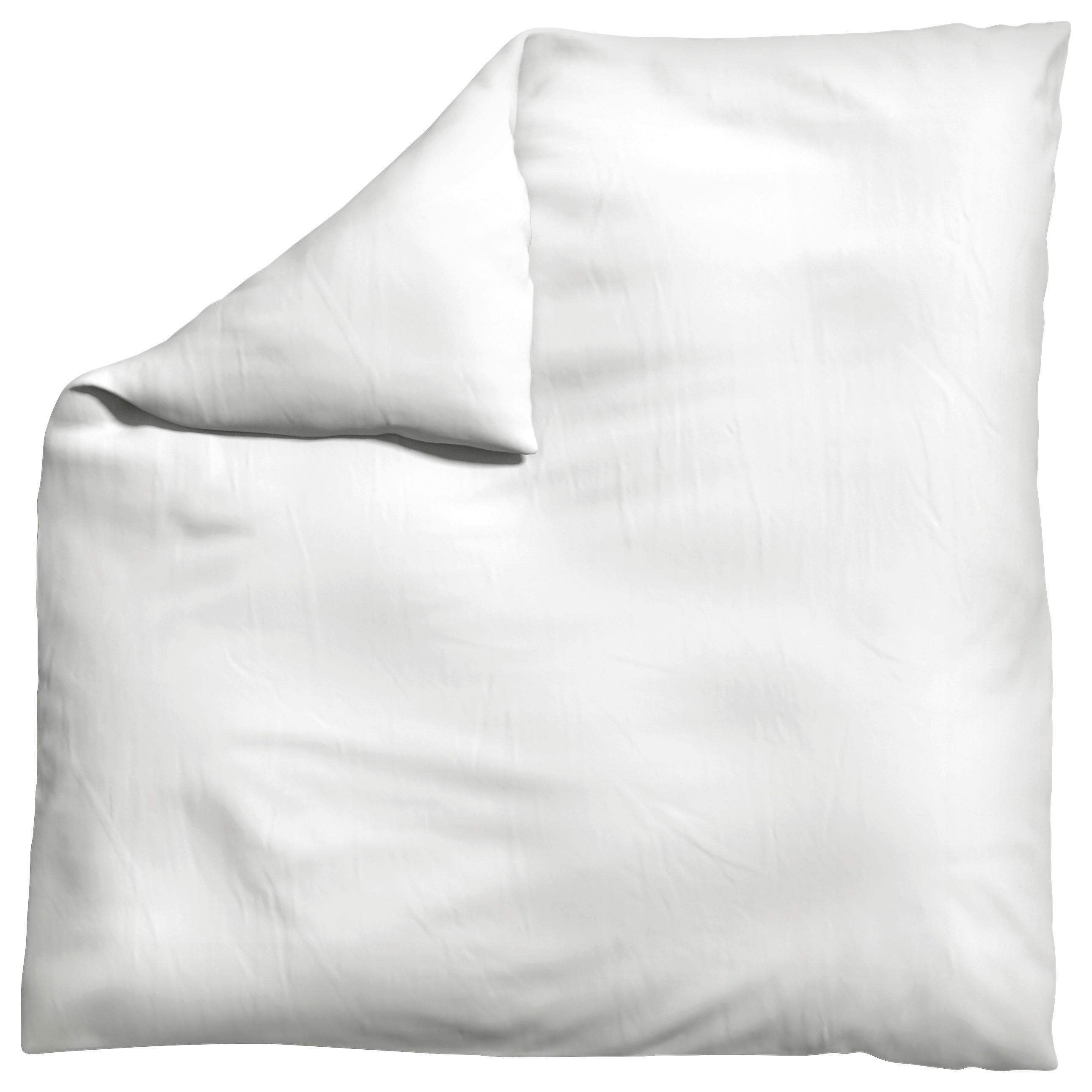 Schlafgut Bettdeckenbezug Woven Satin Weiß 200x200 cm