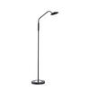 LED-STEHLEUCHTE Tallri 23/135 cm   - Sandfarben/Schwarz, KONVENTIONELL, Metall (23/135cm) - Fischer & Honsel
