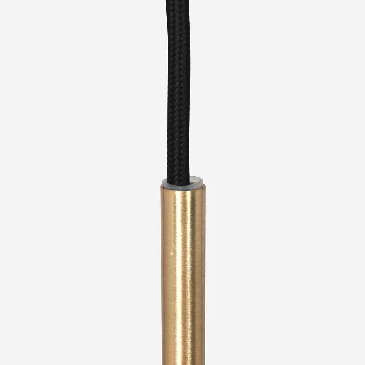PENDELLEUCHTE Bollique 25/35-175 cm   - Messingfarben/Schwarz, KONVENTIONELL, Glas/Metall (25/35-175cm)