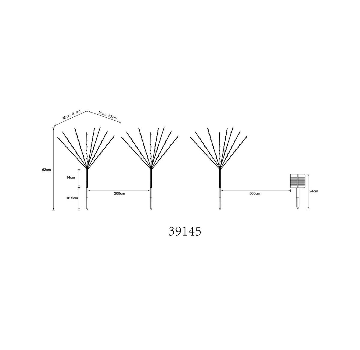 SOLARLEUCHTE 900/62 cm   - Braun, Basics, Kunststoff (900/62cm) - Globo