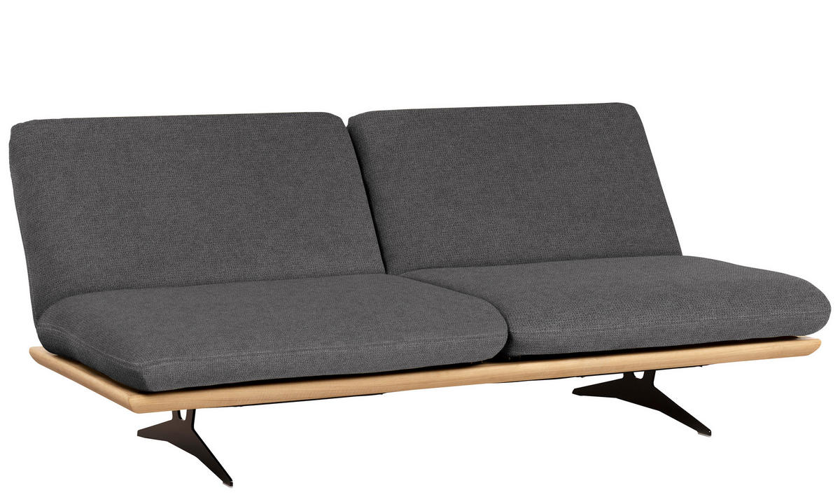 SCHLAFSOFA Palermo in Webstoff Dunkelgrau  - Dunkelgrau/Beige, Design, Holz/Textil (204/92/90cm) - Dieter Knoll