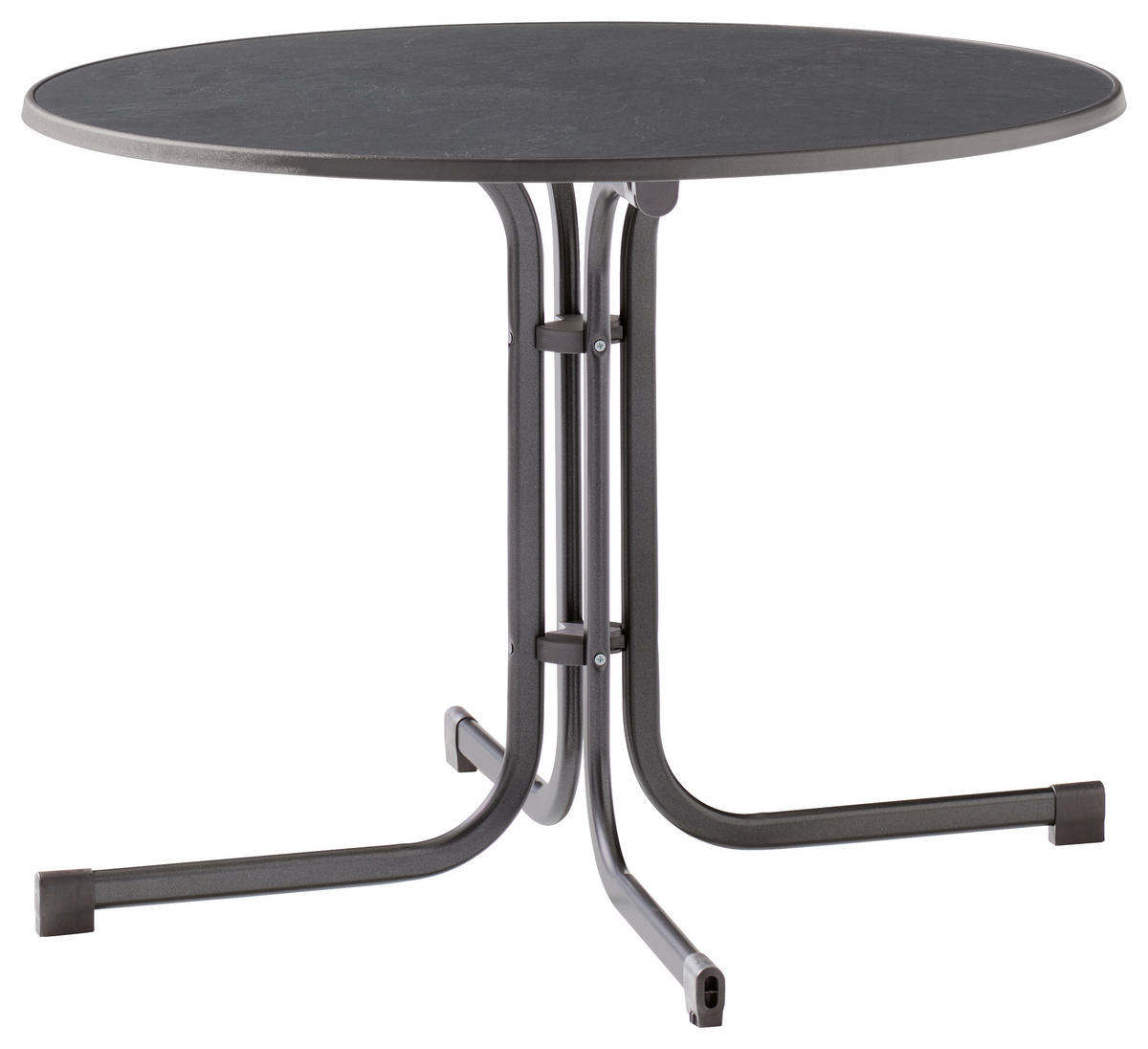 GARTENKLAPPTISCH 100/100/72 cm Metall rund  - Anthrazit/Grau, Basics, Kunststoff/Metall (100/100/72cm) - Sieger