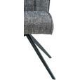 STUHL  in Eisen Webstoff Metall, Textil  - Dunkelgrau/Schwarz, Design, Textil/Metall (49/89/66cm) - Carryhome
