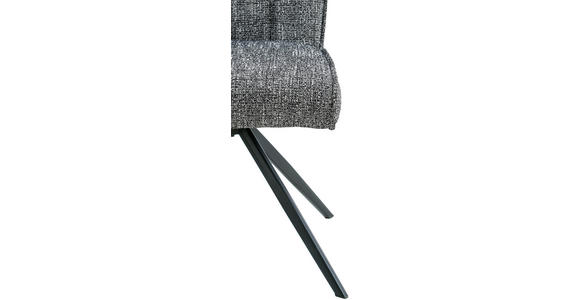 STUHL  in Eisen Webstoff Metall, Textil  - Dunkelgrau/Schwarz, Design, Textil/Metall (49/89/66cm) - Carryhome