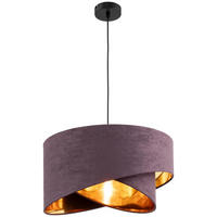 HÄNGELEUCHTE 45/130 cm   - Braun, Trend, Textil/Metall (45/130cm) - Novel