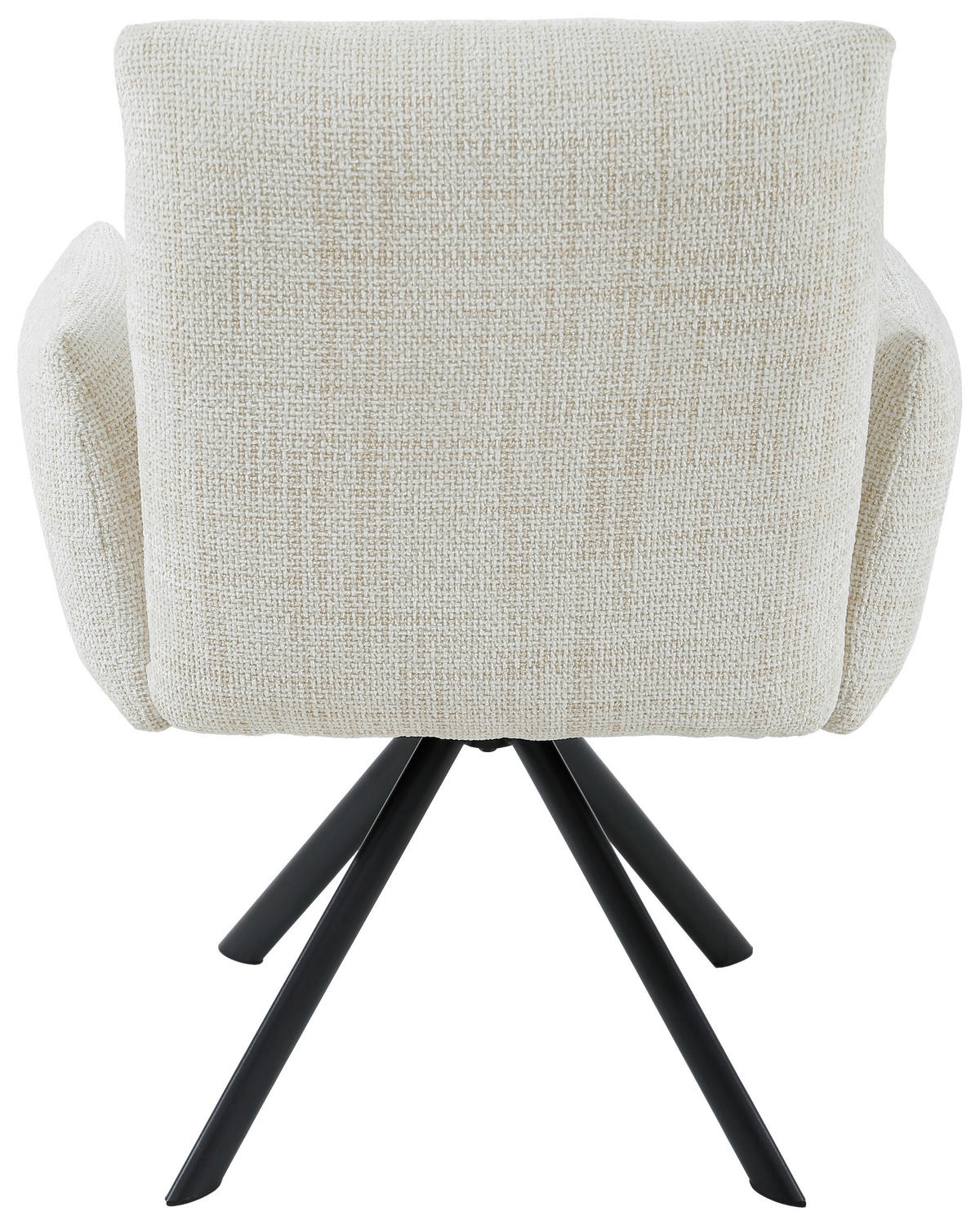 ARMLEHNSTUHL  in Eisen Webstoff  - Beige/Schwarz, Design, Textil/Metall (68/88/66cm) - Hom`in