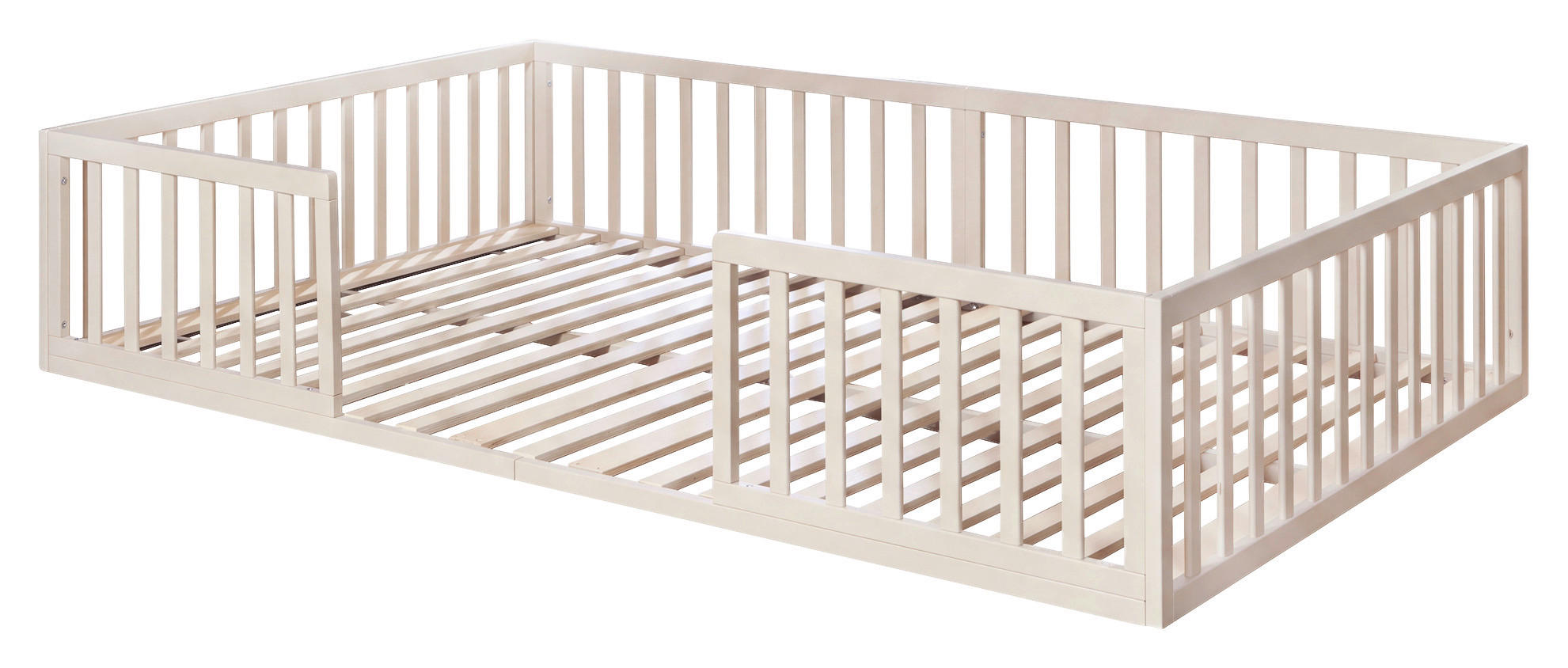 BODENBETT roba Bodenbett, 120/200 cm,  in Kaschmir  - Hellbraun/Kaschmir, Basics, Holzwerkstoff (120/200cm) - Roba