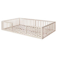 BODENBETT roba Bodenbett, 120/200 cm,  in Kaschmir  - Hellbraun/Kaschmir, Basics, Holzwerkstoff (120/200cm) - Roba