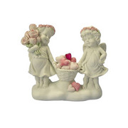 DEKOENGEL - Rosa/Weiß, Basics, Keramik (14,5/12/5cm) - X-MAS
