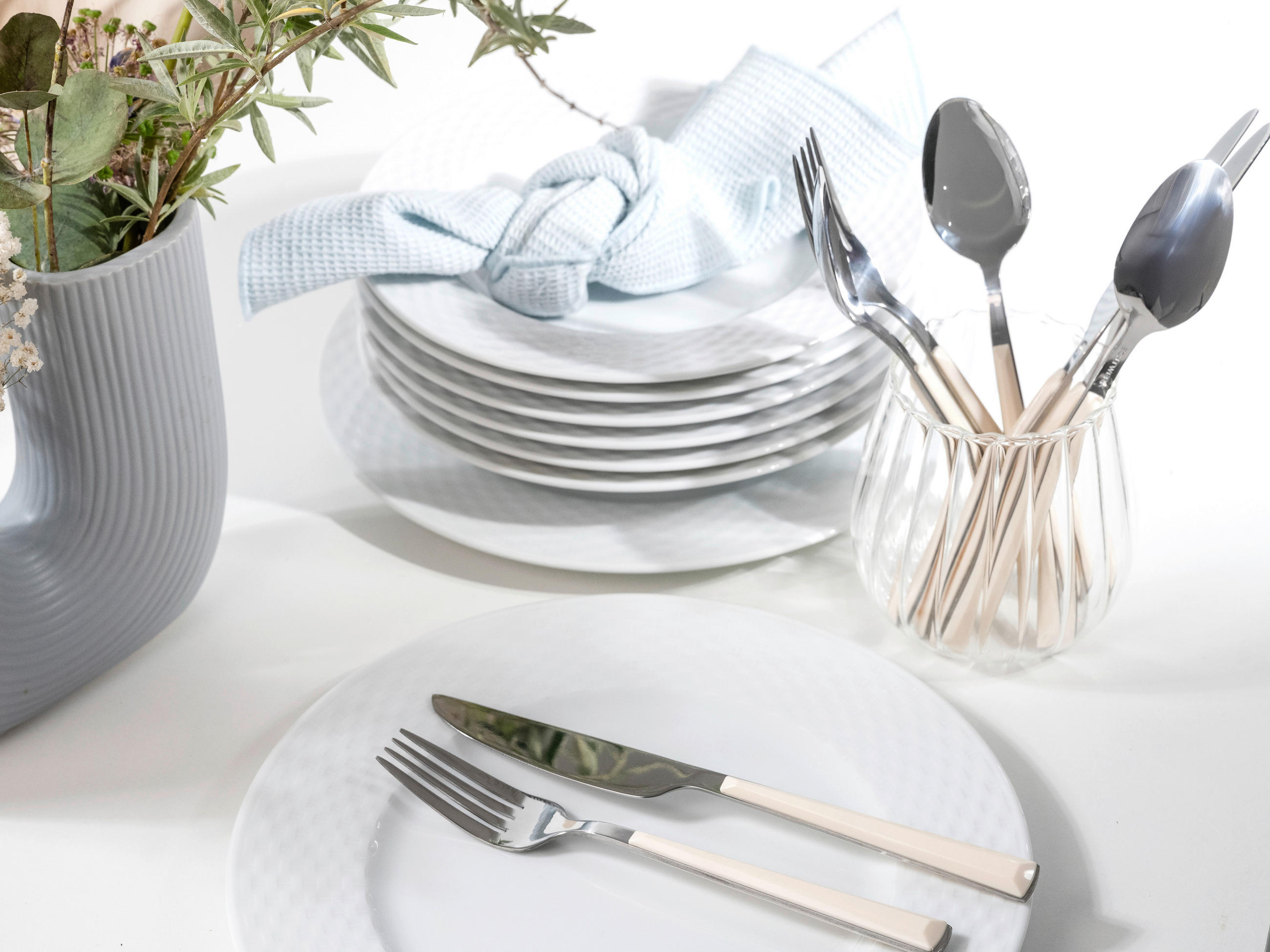 TAFELSERVICE Polo 12-teilig  - Weiß, Basics, Keramik (31/28/31cm) - Creatable
