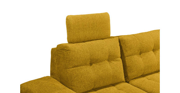 WOHNLANDSCHAFT Gelb Webstoff - Gelb/Schwarz, KONVENTIONELL, Kunststoff/Textil (170/324/218cm) - Carryhome
