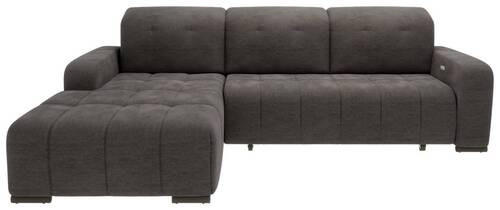 ECKSOFA Anthrazit Mikrofaser  - Anthrazit/Schwarz, MODERN, Textil/Metall (292/185cm) - Livetastic