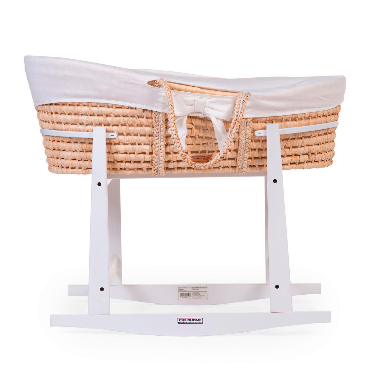 WIEGENGESTELL Rocking Stand Schaukelwiege für Moseskorb  Weiß  - Weiß, KONVENTIONELL, Holzwerkstoff (85/46/54cm) - Childhome