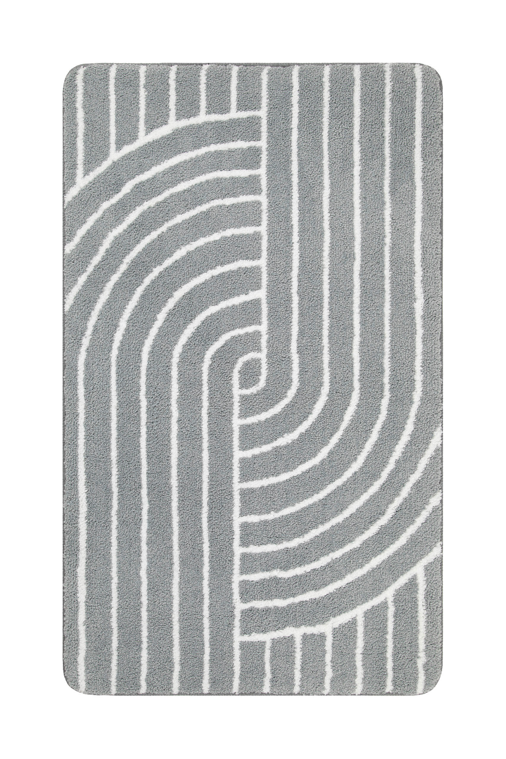 BADTEPPICH Grau 70/120 cm  - Grau, Basics, Kunststoff/Textil (70/120cm) - WECON HOME BASIC