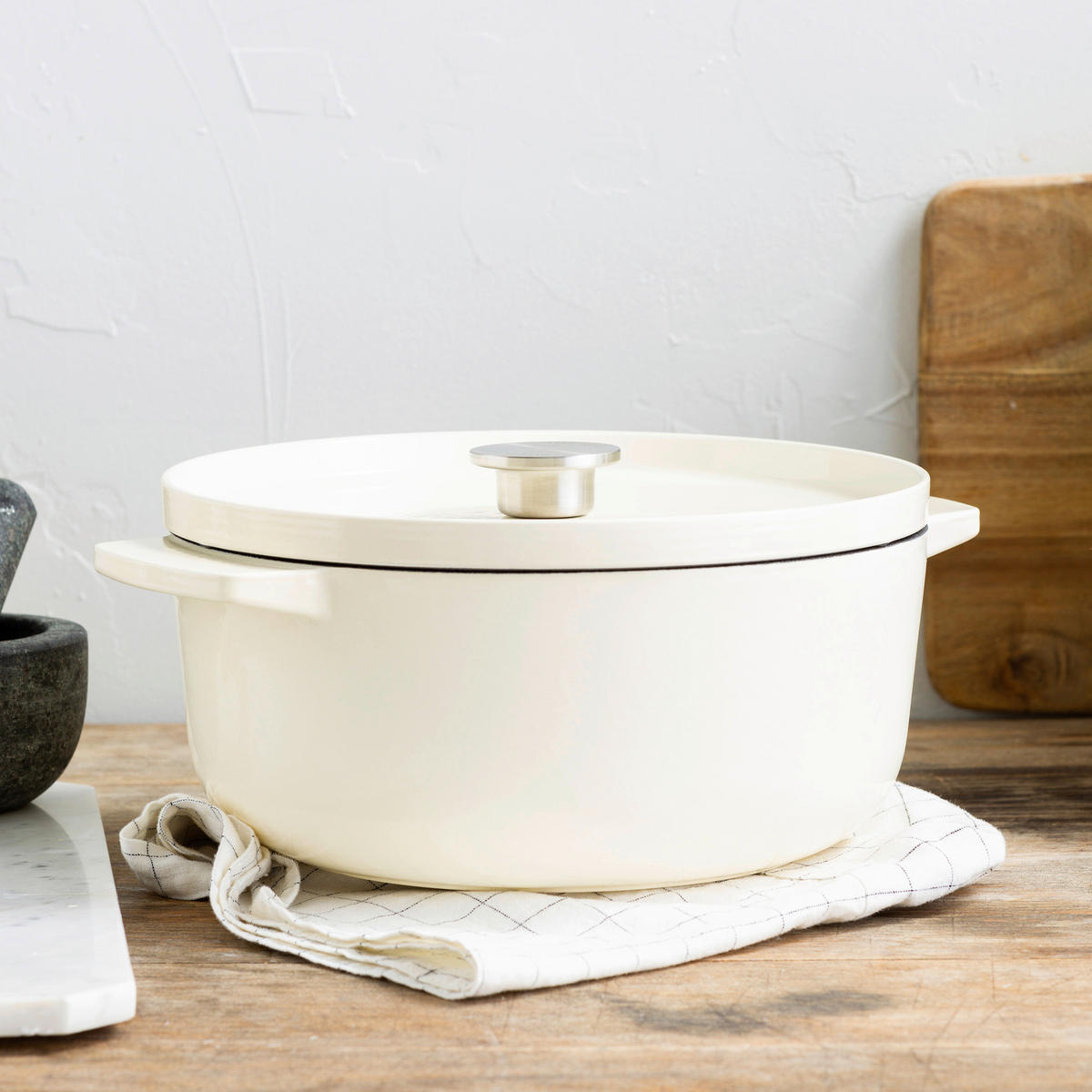 BRÄTER Cast Iron  - Creme, Basics, Metall (5.2l) - Kitchenaid