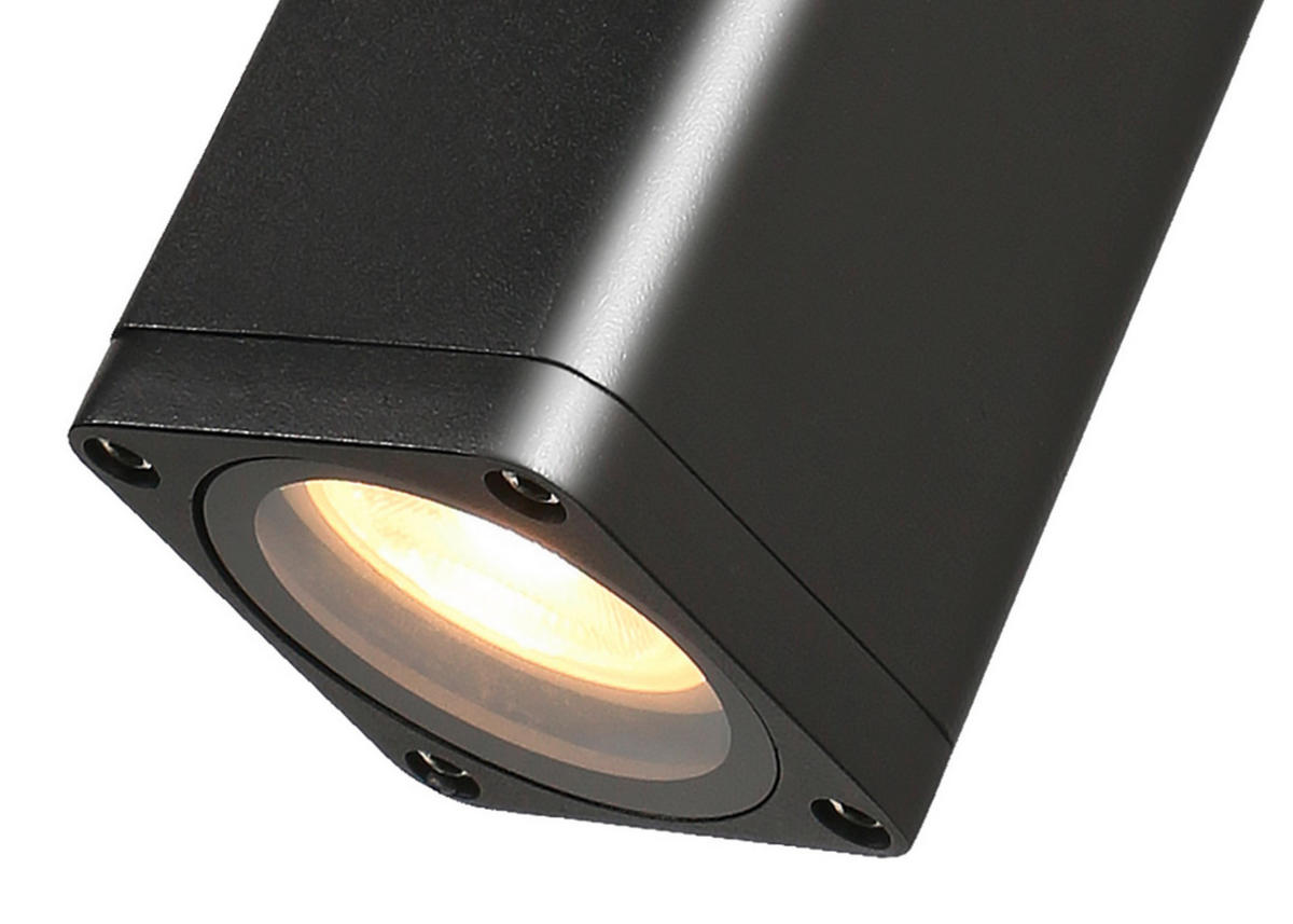 VÄGGLAMPA FÖR UTOMHUS - svart, Design, metall (6.5/6.5/20cm)