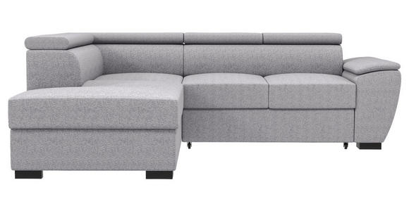 ECKSOFA  in Flachgewebe Grau  - Schwarz/Grau, KONVENTIONELL, Kunststoff/Textil (220/266cm) - Carryhome