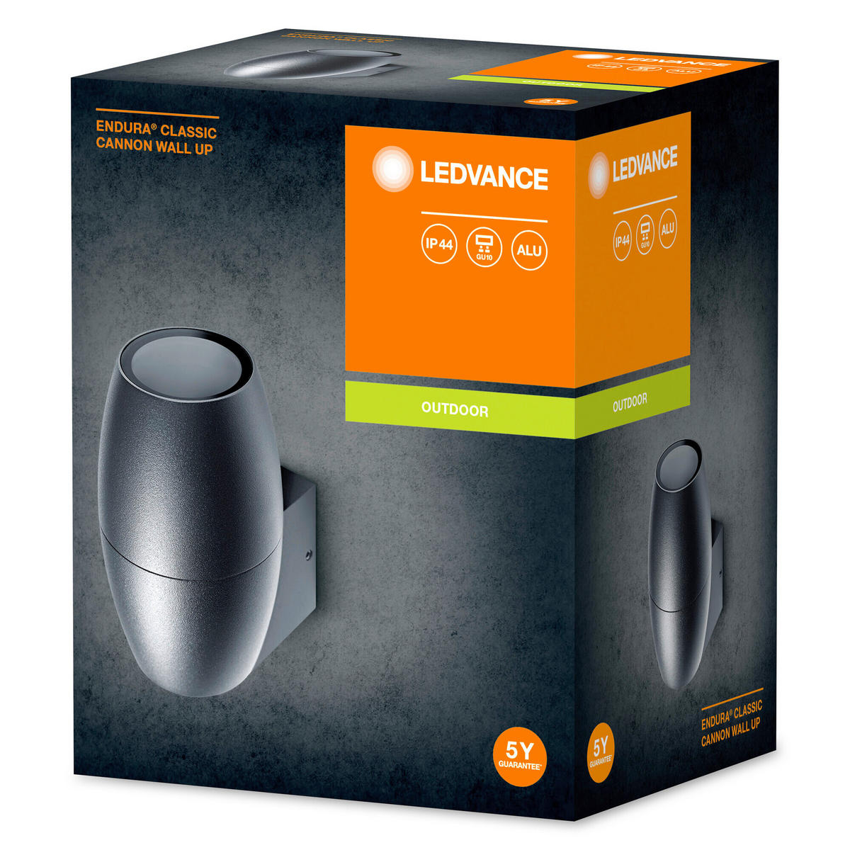 AUßENLEUCHTE 9/7,5/12 cm   - Dunkelgrau, Basics, Glas/Metall (9/7,5/12cm) - Ledvance